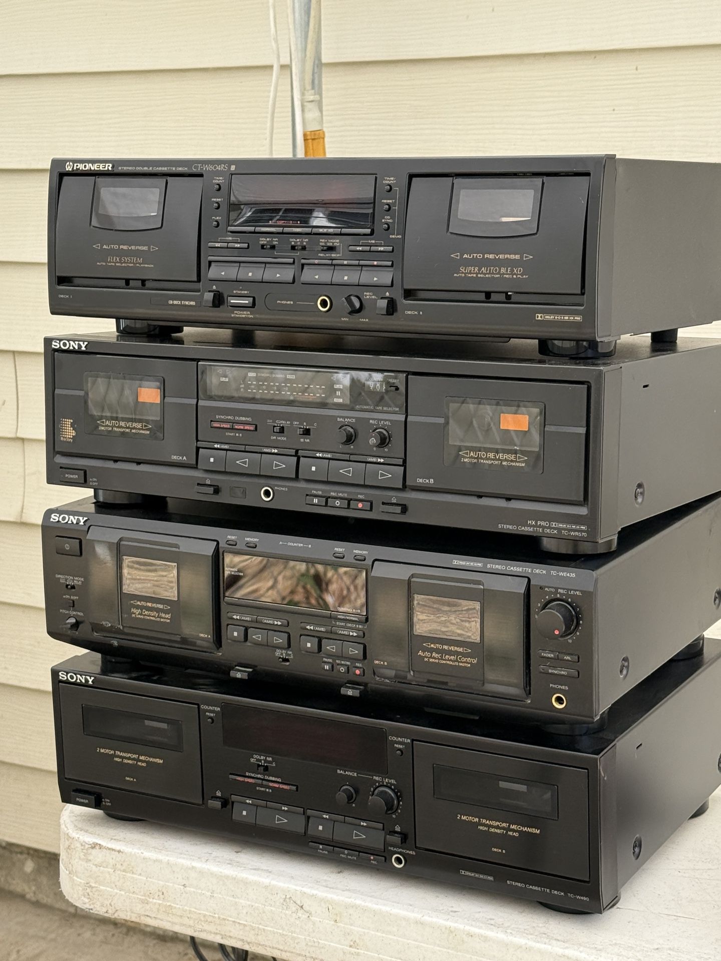 Cassette Decks Lot Of 4