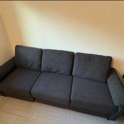 3-Seater Sofa with Storage Drawers