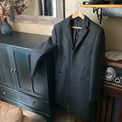 J.Crew Charcoal Gray Wool Overcoat