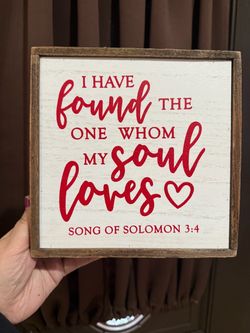 Rustic Wood Sign Song of Solomon 3:4