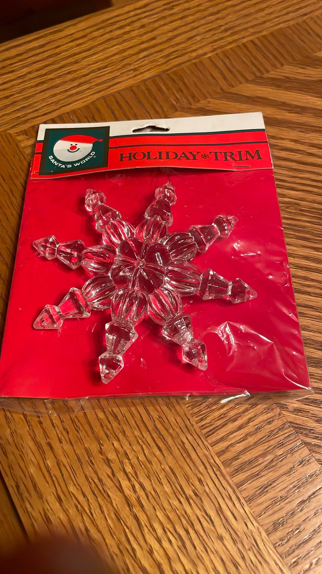 Vintage Kurt Adler “Santa’s World Holiday Trim” Snowflake Ornament