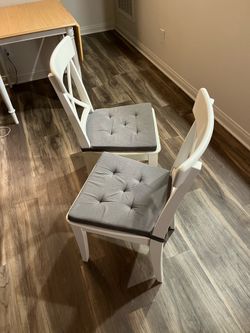 Table and two chairs