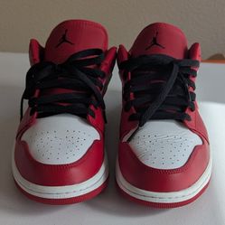 Nike Air Jordan 1 Low Reverse Chicago Black Toe White Gym Red Black Used