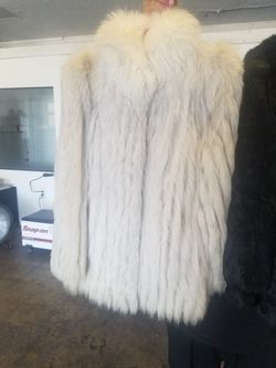 Fox coat genuine