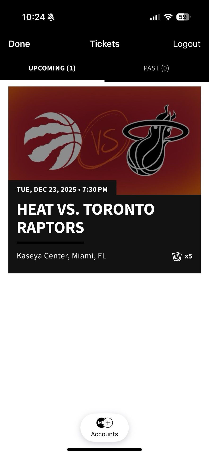 5 Miami Heat Tickets Vs Toronto Raptors