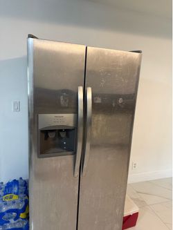 Frigidaire Stainless Steel Side-by-Side Refrigerator – Working – $150