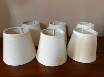 Set of 6 Small Linen Chandelier Lamp Shades