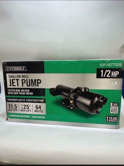 🚀 Everbilt 1/2 HP Plastic Shallow Well Jet Pump