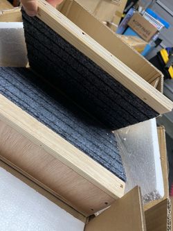 Set of 2 Carpet-Covered Wood Pet Stairs