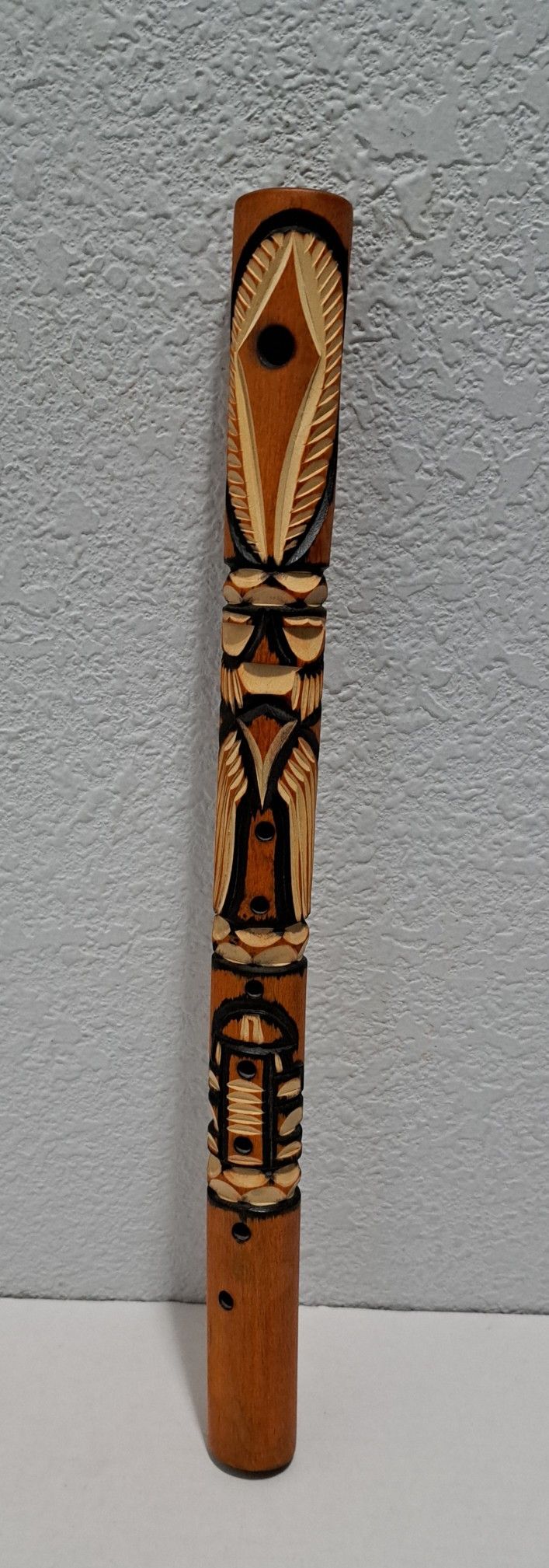 Hand Carved Wood Tiki Flute