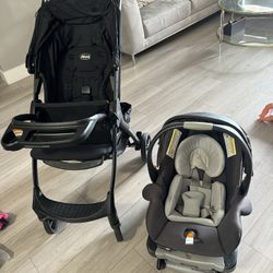Chicco Car Seat, Base, And Stroller 