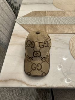 Gucci Jumbo Monogram Jacquard Canvas Brown Baseball Cap