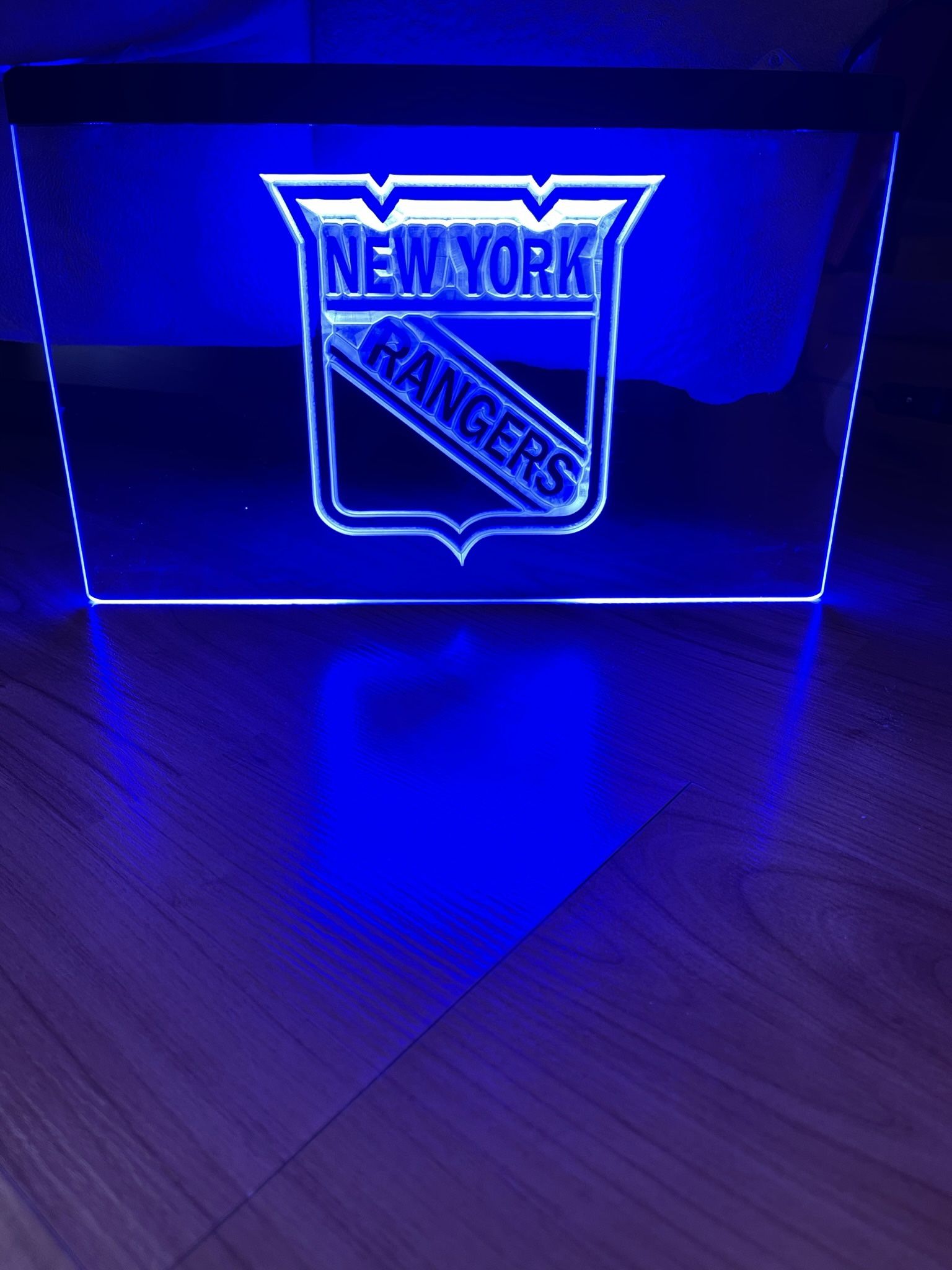 NEW YORK RANGERS LED NEON BLUE LIGHT SIGN 8x12