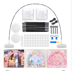 New Chamvis Balloon Arch Kit, 9FT Height & 10FT Width Adjustable Balloon Arch Stand Frame Garland Stand: Wedding Baby Shower Birthday Photo Backdrop