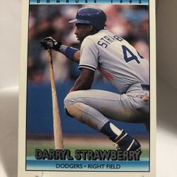 1992 Donruss Darryl Strawberry Los Angeles Dodgers Card #559