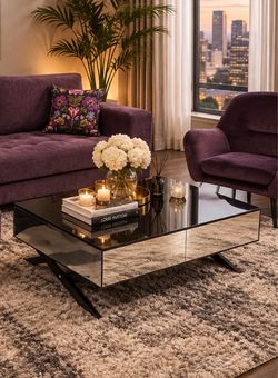 COFFEE TABLE BLACK GLOSSY 40”