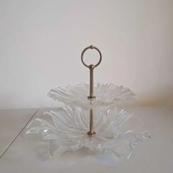 Tier layered flower serving platter