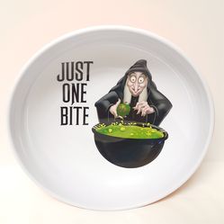 Disney Snow White Evil Queen " Just One Bite" Witch Bowl NEW