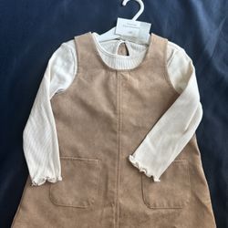 H&M Baby Girl Jumper Dress And Sandals 