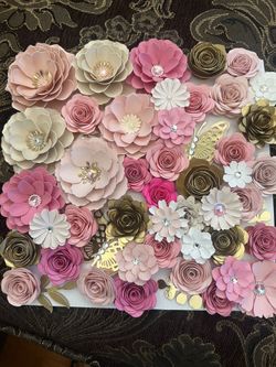 Graduation cap topper Paper Flowers