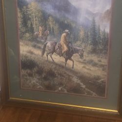 Vintage Home Interior Cowboy Picture (Large)