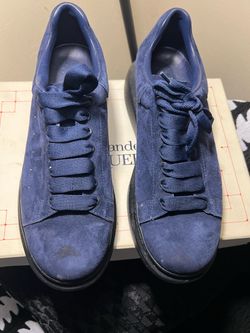 Alexander McQueen Oversized Sneakers Blue Suede