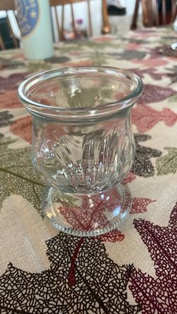 Clear Glass Decorated Drinking Cups