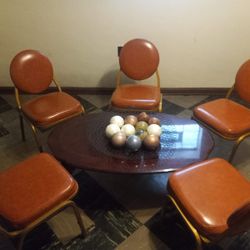 Coffee Table And Chairs Including The Plate On The Table 5