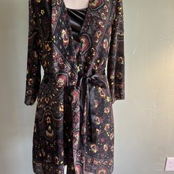 Rachel Roy Womens Dress Black Purple Floral Chiffon XS **SALE!!