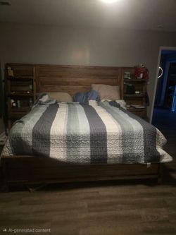 King size bed and 6 drawer dresser