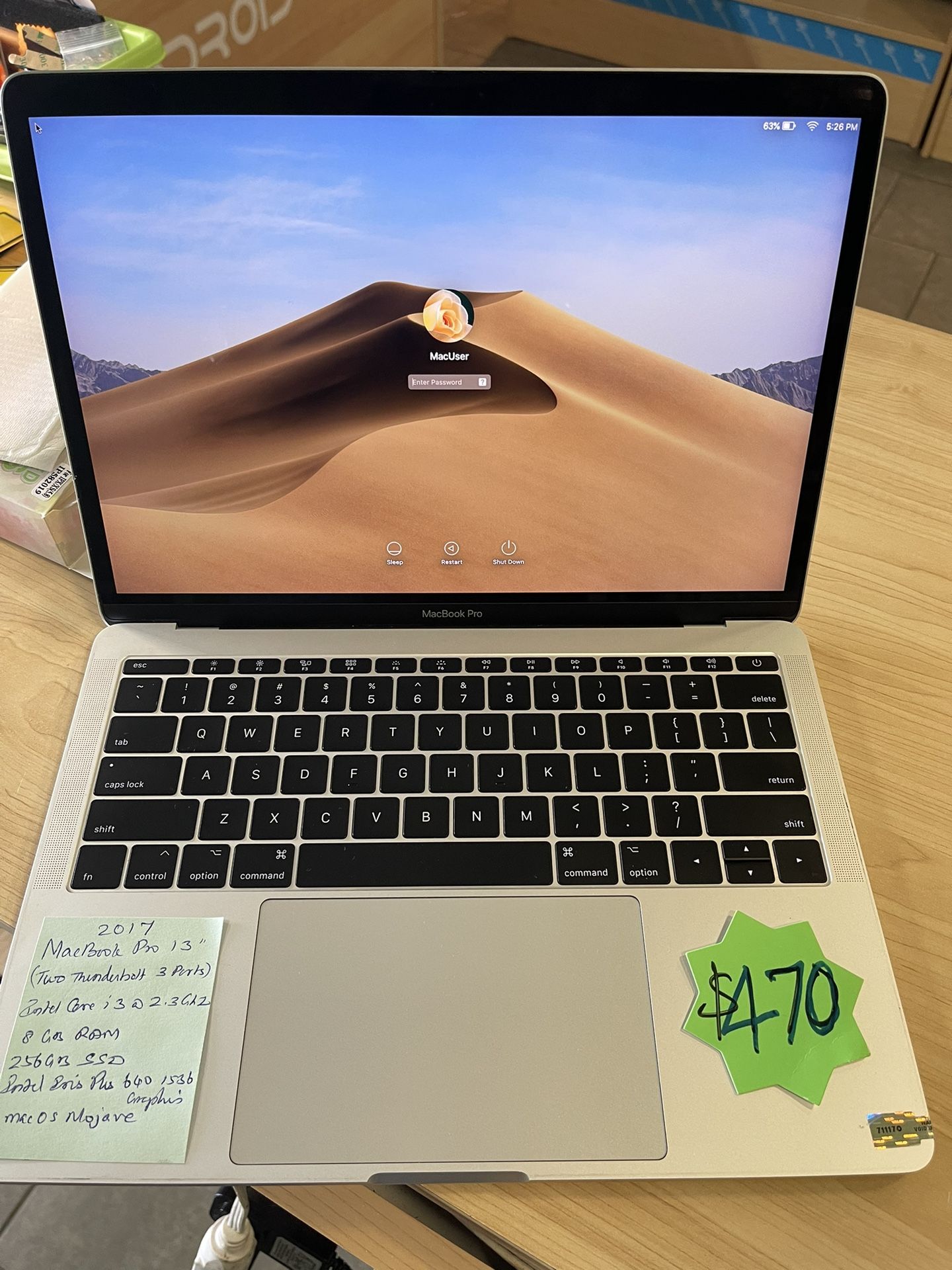 MacBook Pro 13 Retina 2017 Intel Core i5 Thunderbolt