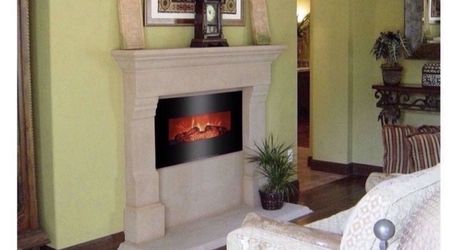 26 inch 1400w Wall-mounted Electric Fireplace Heater / Electric Heater / Heating Wire / Mechanical / Black