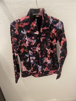 Black With Pink Scrub Jacket
