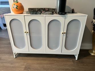 Sideboard buffet cabinet with power outlet and LED light