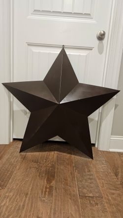 Large Dark Brown Metal Barn Star 33" h