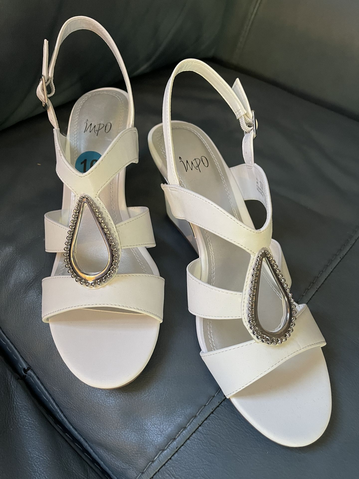 Impo Women's Sz 10 Violette Ornamented Wedge Sandals New