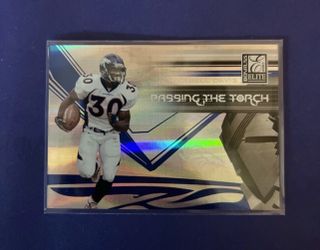 TERRELL DAVIS 2007 Elite PASSING the TORCH BLUE /200 HOF Denver Broncos