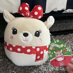 BRAND NEW WITH TAGS Clarice Rudolph The Red Nosed Reindeer 6.5” Squishmallow