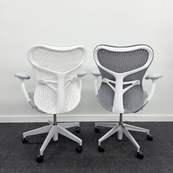 HERMAN MILLER MIRRA 2 CHAIRS IN LIKE NEW CONDITION BOTH CHAIRS HAVE LUMBAR SUPPORT $500 EACH 