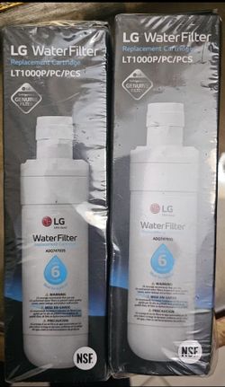 LG Genuine Refrigerator Water Filter LT1000P/PC/PCS - Original y Sellado • Modelo: LT1000P / PC / PCS • Parte: ADQ747935