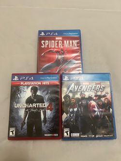 Sony PlayStation 4 Game Bundle: Spider-Man, Uncharted 4, Marvel's Avengers