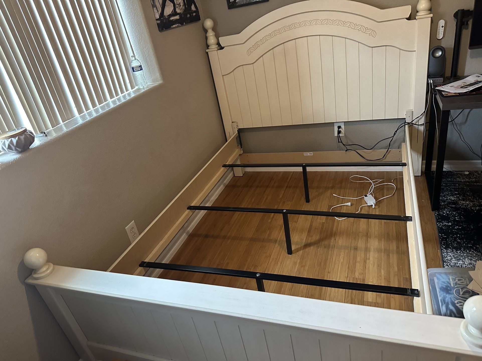 Costco White Bed Frame Set - Full & Twin, Modern & Sturdy