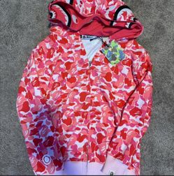 Pink bape hoodie