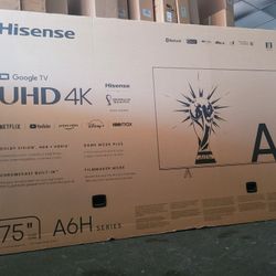 75" Hisense 4k Smart Dolby Vision LED Tv 