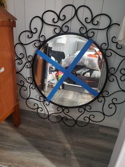 Iron Metal Mirror Circular