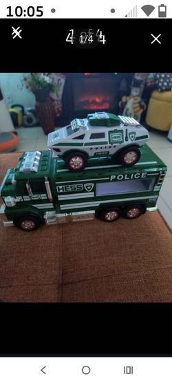 This is the 2023 Hess Police Truck & Cruiser toy set.