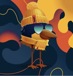 Juice Drippy Birdz Framed Art 8”x8” Thumbnail