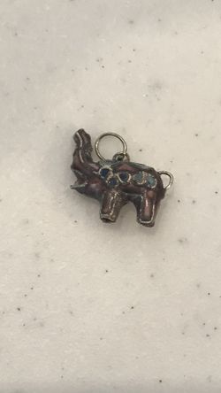 Small Antique Silver Cloisonné Pendant