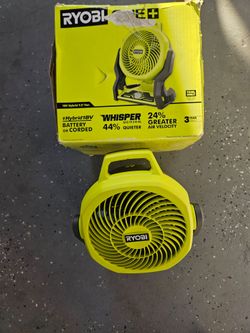 Ryobi 18v hybrid fan