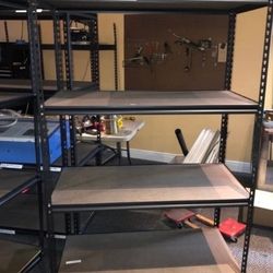 Heavy Duty, Blue Metal Industrial Shelving Unit